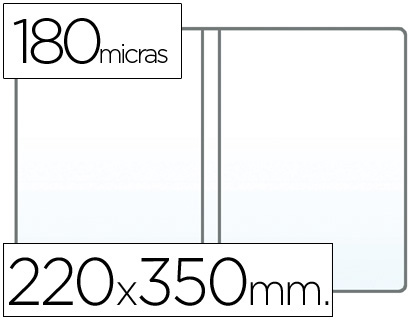 Funda portadocumento Q-Connect 4º doble PVC 180µ con uñero